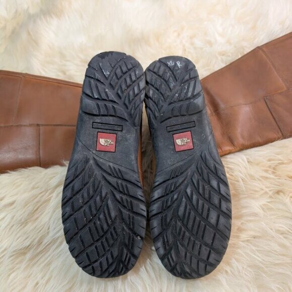 Women's The North Face Awnu Waterproof Winter Boots Brown Leather Size 7.5 - Picture 10 of 10